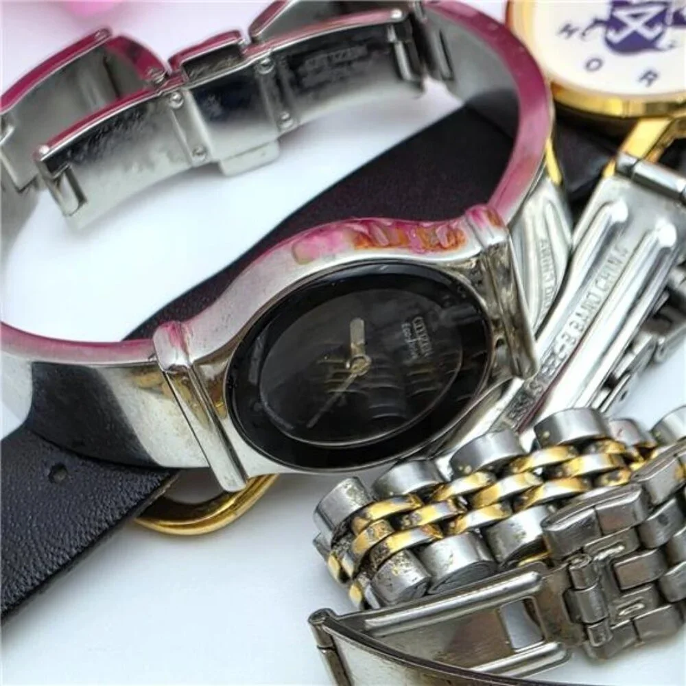 Mixed Watch Lot 16 Pieces Men Women For Repair Parts Untested Fossil Seiko Gruen